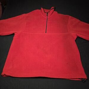 Original Woolrich Mens XL Red Quarter Zip Jacket.
